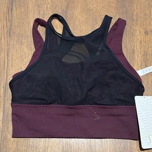 Lululemon Athletica Black and Burgundy Sports Bra